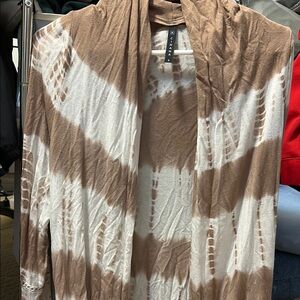 Brown and White Women's Top